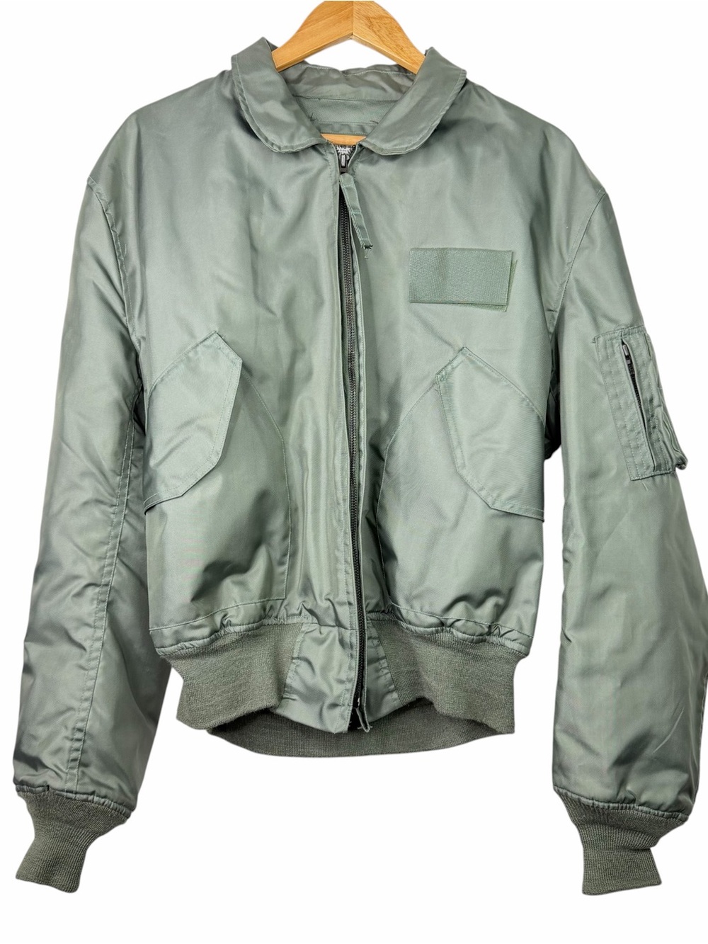 Vintage USAF Flight Jacket Green Zip Up Bomber Summer CWU-36 Men's XL 46-48